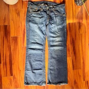 True Religion Billy Big T Heritage Wide Straight Leg Classic Men’s Blue Jeans